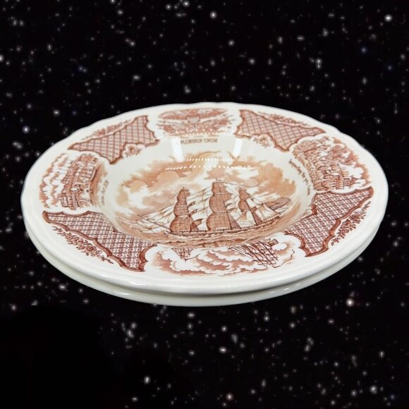 Fair Winds Alfred Meakin Staffordshire England Ceramic Bowl 2 pcs Set Grand Turk - Picture 2 of 12